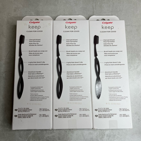 Brand New 3 Colgate Keep Charcoal Starter Kit Toothbrushes. - Picture 4 of 4